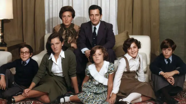 Adolfo Suárez y su familia