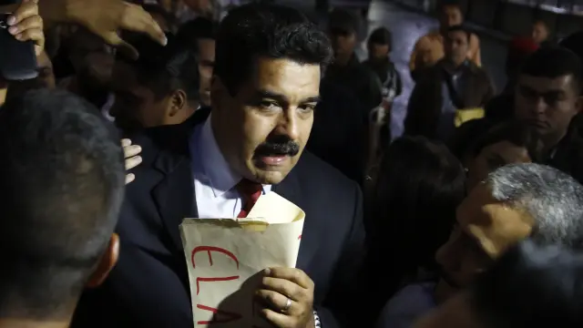 El presidente venezolano, tras la reunión con la oposición