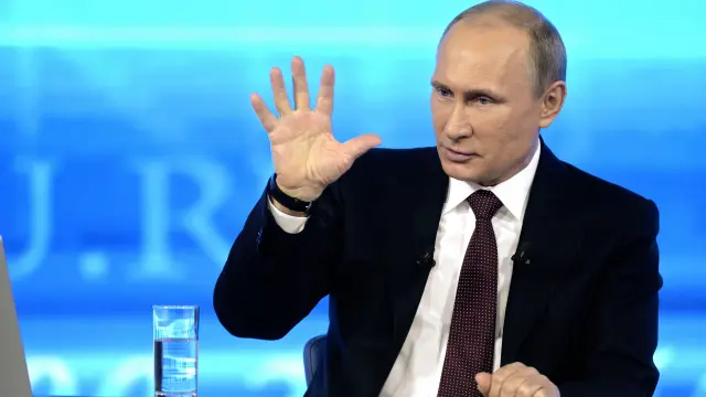 Vladimir Putin, durante una conferencia de prensa