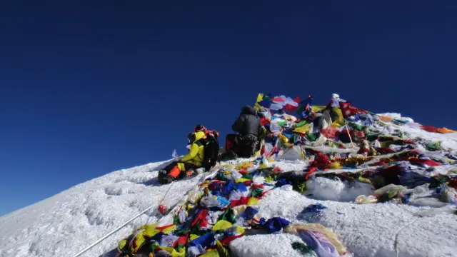 Unos montañeros, en el Everest