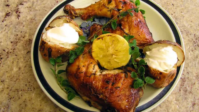 Pollo al limón al horno