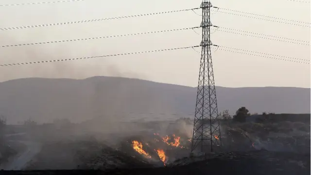 Imagen del incendio de Carboneras, el pasado jueves