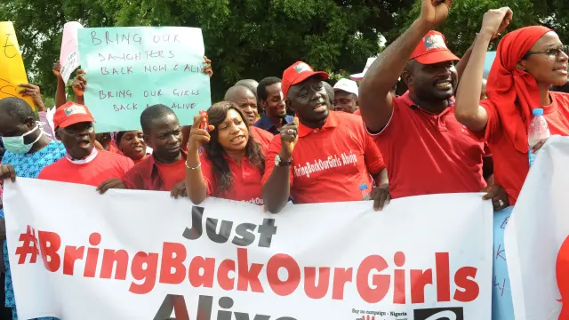 Protestas contra el secuestro de las 200 niñas de Chibok