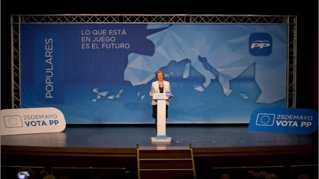 Imagen de archivo de Rudi durante su intervención en un acto electoral en Huesca