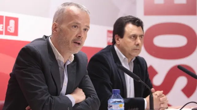 El diputado socialista por Zamora, Antonio Camacho, junto a Félix Lavilla