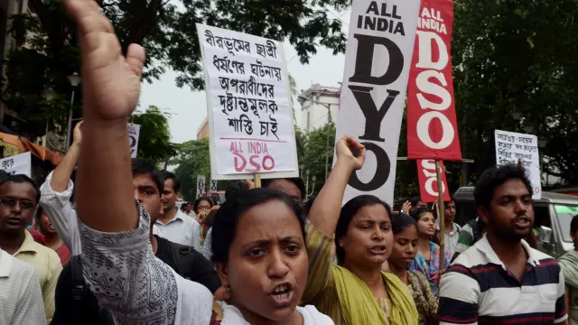 Protesta contra los abusos sexuales en la India