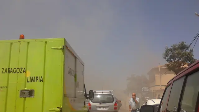 El incendio ha provocado un fuerte humo