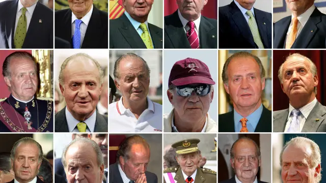 Combo de imágenes del rey Juan Carlos I