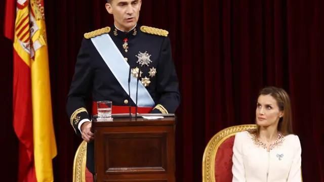 Felipe VI durante su discurso de coronación