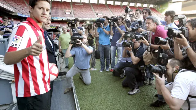 Ander Herrera, en su presentación como jugador del Athletic