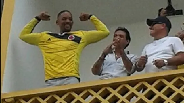 EL actor con la camiseta de la selección colombiana.