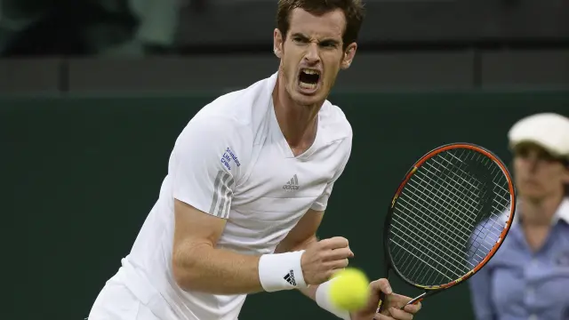 El tenista británico Andy Murray celebra su victoria