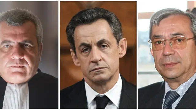 Thierry Herzog, Nicolas Sarkozy y Gilbert Azibert.