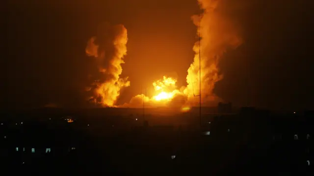 Uno de los bombardeos en la localidad gazatí de Rafah