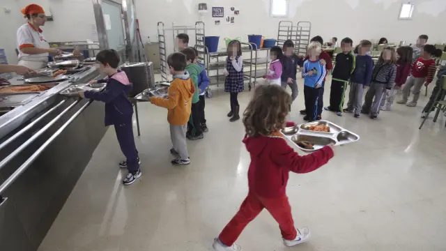 Comedor escolar en Huesca