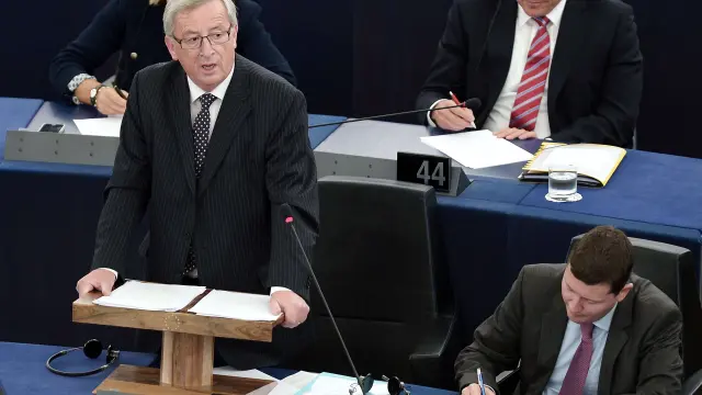 Juncker este martes durante su discurso