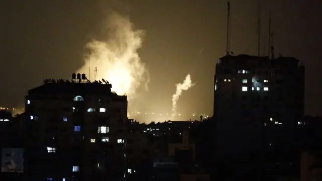 Misiles caídos sobre Gaza este jueves
