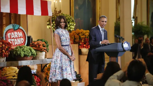 Michelle y Barack Obama se reunieron con un grupo de niños para hablar de alimentación saludable