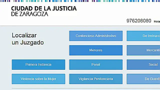 Web finalista: Ciudad de la Justicia de Zaragoza