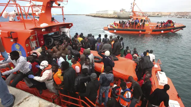 Llegada masiva de inmigrantes a Tarifa