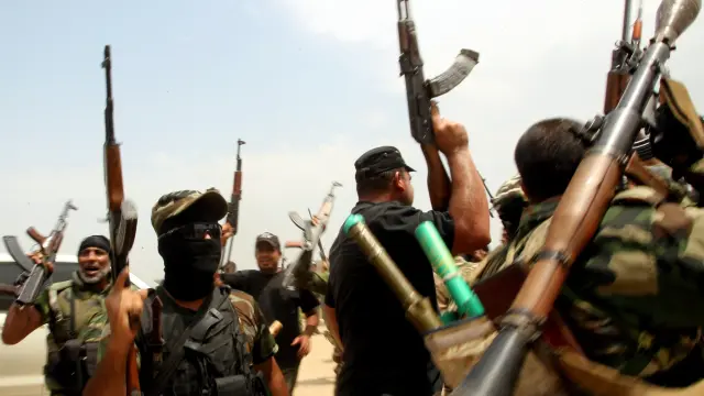 Milicianos chiíes al sur de Bagdad