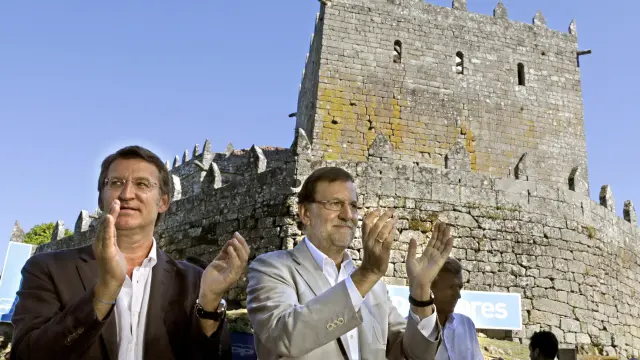 Alberto Nuñez Feijóo y Mariano Rajoy en Galicia