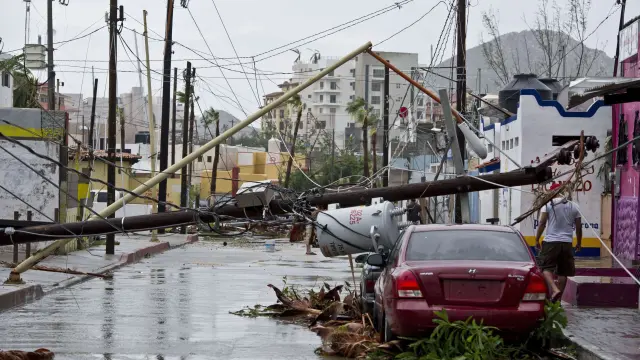Imagen de las consecuencias del huracán Odile.