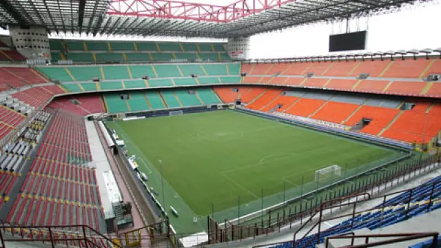 El estadio de San Siro, templo del fútbol europeo.