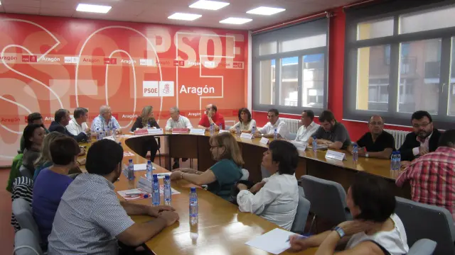 Reunión de la Ejecutiva regional del PSOE Aragón