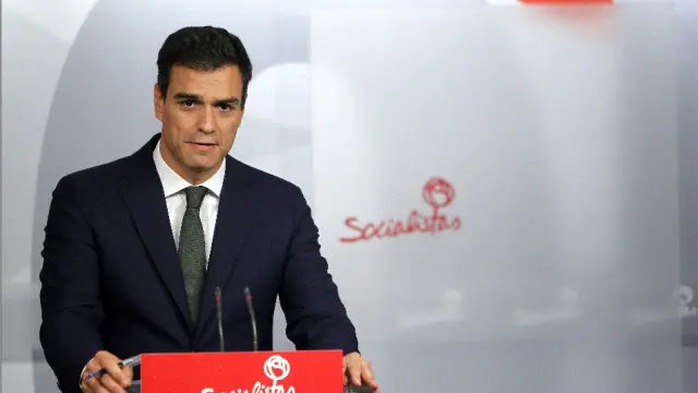 Pedro Sánchez durante una rueda de prensa