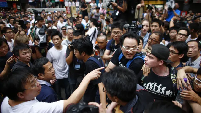 Enfrentamientos en Hong Kong este sábado