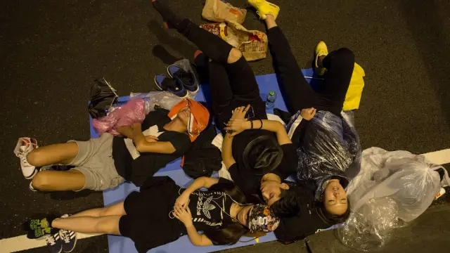 Los manifestantes han dormido en las calles de Hong Kong