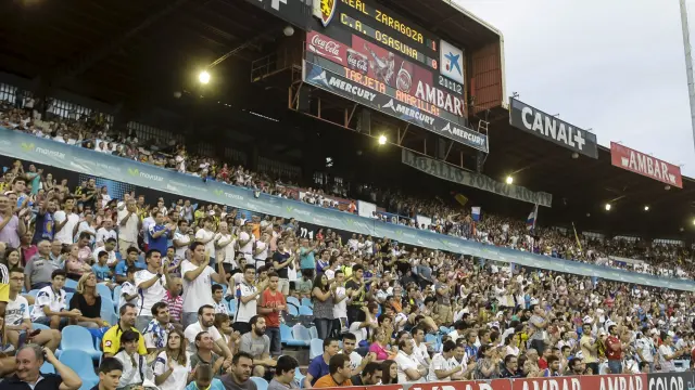 Una imagen de la grada, en el partido contra Osasuna