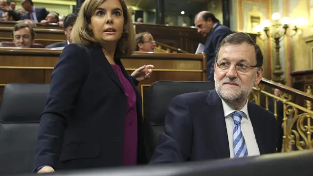 Rajoy y Saenz de Santamaría, en el Congreso