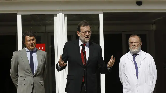 Rajoy da explicaciones en el Hospital Carlos III