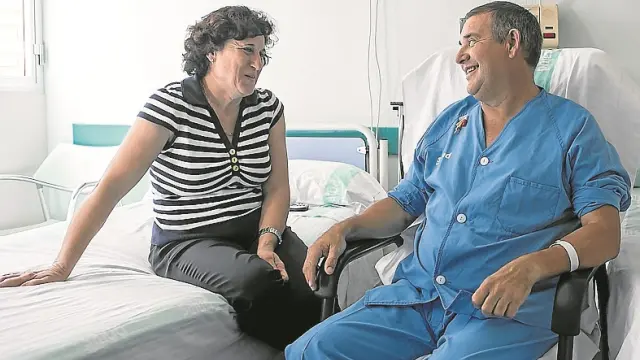Mari Ángeles Aznar y Ricardo Pradilla, hoy comienzan una nueva vida gracias a un donante de riñón.