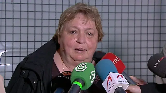 Imagen de televisión de María Teresa Mesa, portavoz de la auxiliar de enfermería