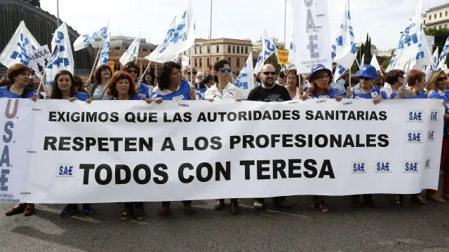 Manifestación de Marea Blanca en Madrid.
