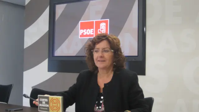María Victoria Broto (PSOE), en una comparecencia.
