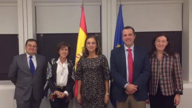 En la reunión con Carmen Vela han estado representando a Soria Marimar Angulo,  Luis Miguel Bonilla y María José Heredia.