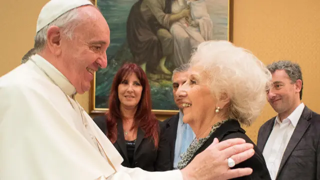 La presidenta junto al Papa