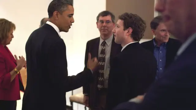Obama y Zuckerberg
