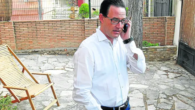 Carlos Muñoz, en su domicilio de Teruel, el pasado sábado.