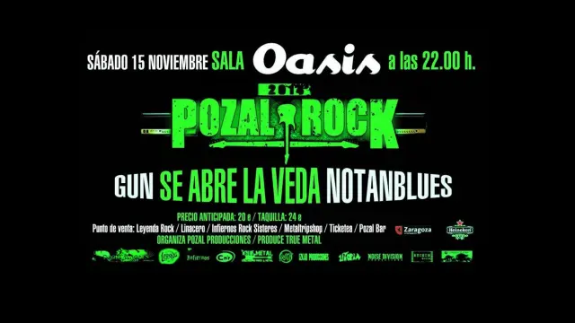 El festival Pozal Rock se celebra este año en la sala Oasis