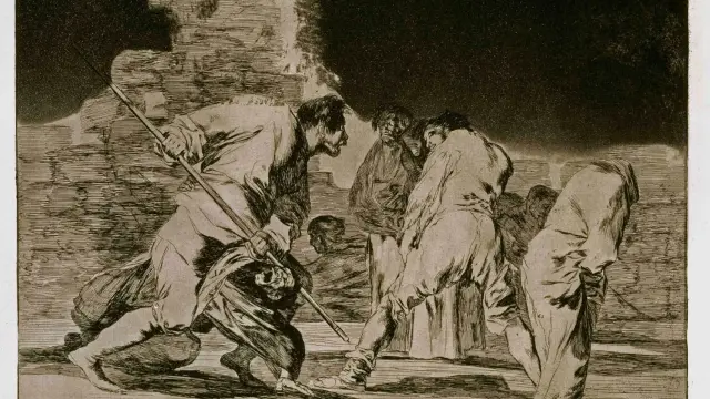 Grabado de 'Disparates' de Goya.