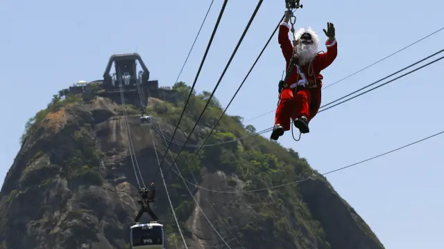 Papá Noel llega a Río de Janeiro