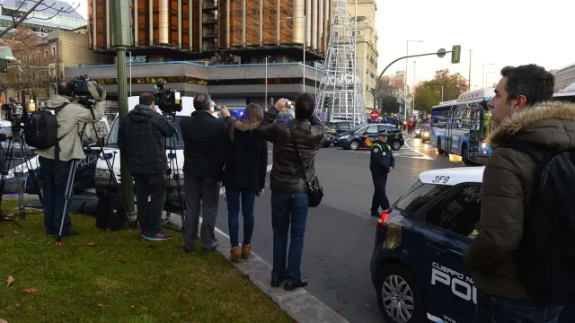 La calle de Génova ha sido cortada por la Policía