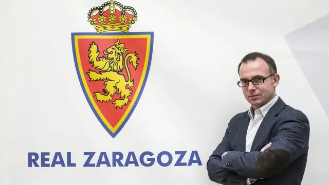 Christian Lapetra, ayer por la tarde, en las instalaciones del Real Zaragoza en Eduardo Ibarra.