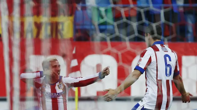 Griezmann celebra uno de los goles del Atlético