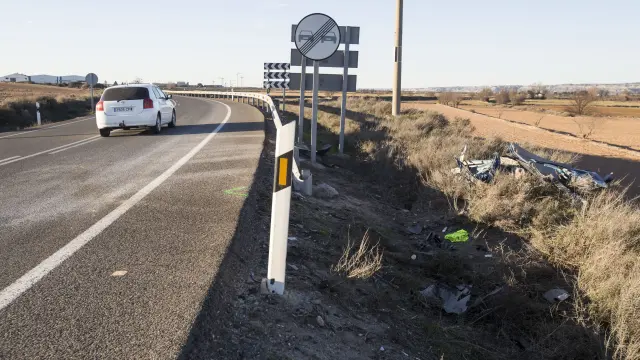 Accidente de tráfico en Fuentes de Ebro